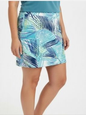 T By Talbots Skort Zip Pockets Tennis Pickleball Gold Athleisure Country Club